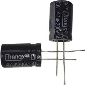 47 فائق التوهج 200 فولت 13X20 +/-20% +105 درجة مئوية 20 قطعة مكثفات كهربائية من الألومنيوم in Kuwait