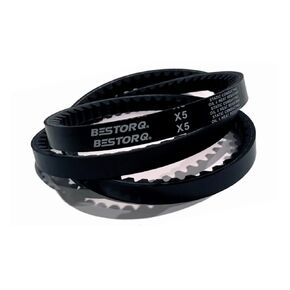 BESTORQ CX51 Rubber V-Belt, Raw Edge/Cogged, Black, 55" Length x 0.87" Width x 0.56" Height