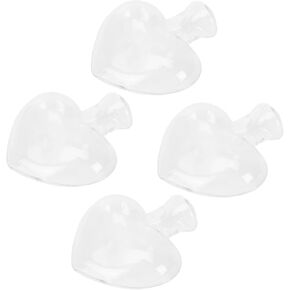 4pcs Love Glass Bottle Hydroponics Plant Bottles Flower Containers Ornament Decor Water Planting Vase Air Plant Terrarium Transparent Vase Household Flower Bottle Oval