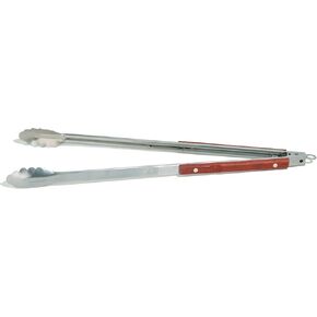 Outset QB22 Locking Stainless Steel Grill BBQ, 1.5 x 3 x 21.75 inches, Rosewood Tongs Extra Long 22"