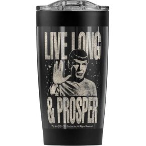 LOGOVISION Star Trek Prosper Spock Stainless Steel Tumbler 20 oz Coffee Travel Mug/Cup, Vacuum Insulated & Double Wall with Leakproof Sliding Lid | Great for Hot Drinks and Cold Beverages