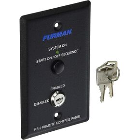 نظام التحكم عن بعد Furman RS-2 في أجهزة تسلسل طاقة Furman، لوحة مفاتيح المفاتيح، تسلسل تشغيل/إيقاف الاتصال المستمر أو اللحظي