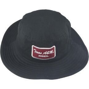 ZHATS Standard NCAA Officially Licensed Bucket Hat Patch Black Brick