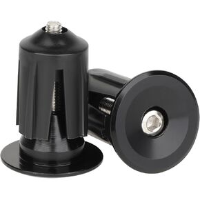 Handlebar Bar End Plugs, Expanding Aluminum Adjustable Bike Bar Ends Black Road Bicycle Grip Road Bike Handlebars Plug Handlebar End Plugs Bar End Plugs for Most Bicycles Road Bike Mountain Bike