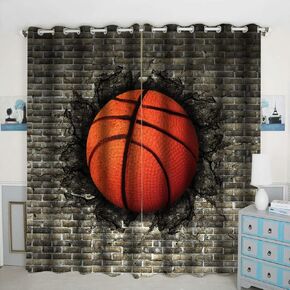 American Football Theme Window Curtain Panels Blackout Curtain Panels Thermal Insulated & Light Blocking 42W x 84L inch (Set of 2 Panels)