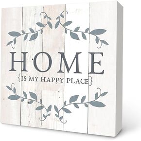 Knibeo Porch Wooden Box Sign - 5x5 Inch Outdoor Welcome Signs for Porch, Wooden Box Sign 5x5, Porch Decorations, Porch Sweet Porch