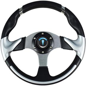 13 inch Golf Cart Steering Wheel Design Fit Yamaha/EZGO/Club Car/Star Car/Excar/icon, and Other Most Models Golf Cart. (Steering Wheel - Round)