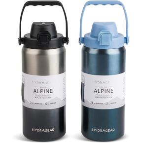 Alpine Insulated Stainless Steel Bottle with Leak-Proof Flip Lid - 40 Oz - Blue to Navy Ombre