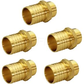 FQNB3410-5 PEX Barb x Male Pipe Thread Adapter Fitting, 3/4 x 1, Brass