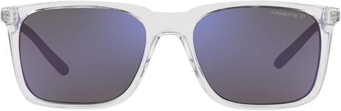 ARNETTE Unisex Sunglasses Transparent Grey Frame, Light Azure Mirror Teal Lenses, 56MM in Saudi Arabia