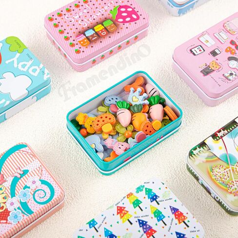 Framendino, 10 Pack Metal Tin Plate Empty Boxes Tin Trinket Jewelry Coin Box with Lid for Jewelry Candy in Saudi Arabia