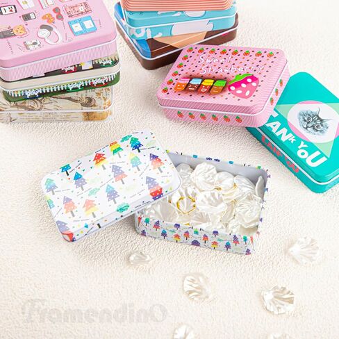 Framendino, 10 Pack Metal Tin Plate Empty Boxes Tin Trinket Jewelry Coin Box with Lid for Jewelry Candy in Saudi Arabia
