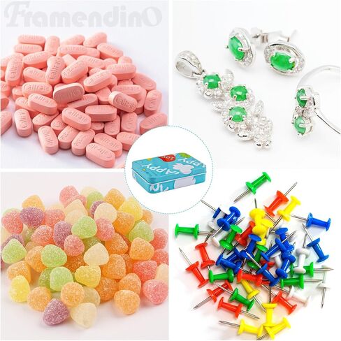 Framendino, 10 Pack Metal Tin Plate Empty Boxes Tin Trinket Jewelry Coin Box with Lid for Jewelry Candy in Saudi Arabia
