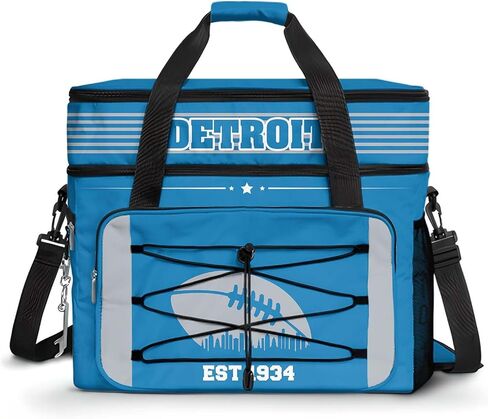 San Francisco Football Fan Picnic Bag Cooler, 45 Can Double Compartment Large Leakproof Cooler Bag,Adult Large Picnic Cooler Bag, Portable Insulated Travel Cooler. in Saudi Arabia