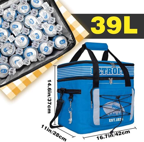 San Francisco Football Fan Picnic Bag Cooler, 45 Can Double Compartment Large Leakproof Cooler Bag,Adult Large Picnic Cooler Bag, Portable Insulated Travel Cooler. in Saudi Arabia