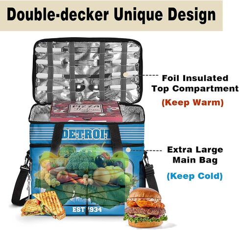 San Francisco Football Fan Picnic Bag Cooler, 45 Can Double Compartment Large Leakproof Cooler Bag,Adult Large Picnic Cooler Bag, Portable Insulated Travel Cooler. in Saudi Arabia