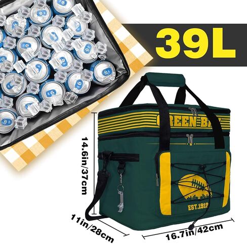 San Francisco Football Fan Picnic Bag Cooler, 45 Can Double Compartment Large Leakproof Cooler Bag,Adult Large Picnic Cooler Bag, Portable Insulated Travel Cooler. in Saudi Arabia