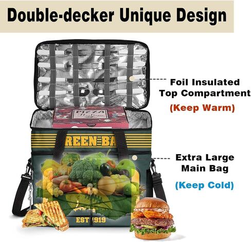 San Francisco Football Fan Picnic Bag Cooler, 45 Can Double Compartment Large Leakproof Cooler Bag,Adult Large Picnic Cooler Bag, Portable Insulated Travel Cooler. in Saudi Arabia
