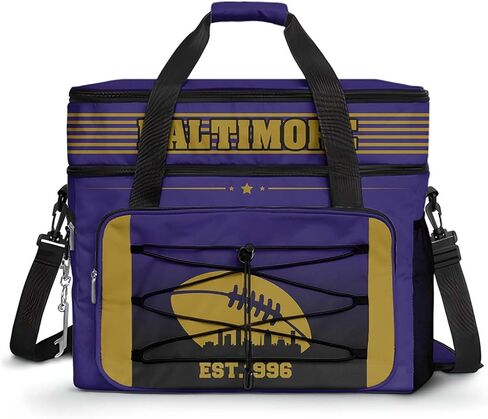 San Francisco Football Fan Picnic Bag Cooler, 45 Can Double Compartment Large Leakproof Cooler Bag,Adult Large Picnic Cooler Bag, Portable Insulated Travel Cooler. in Saudi Arabia