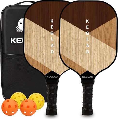 Pickleball Paddles, Graphite Pickleball Paddles Set of 2, Lightweight Pickleball Set with 4 Pickleball Balls and 1 Carrying Bag, Pickleball Rackets Gifts for Women Men in Saudi Arabia