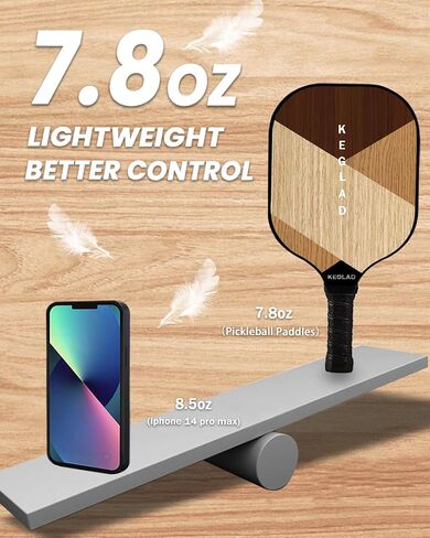 Pickleball Paddles, Graphite Pickleball Paddles Set of 2, Lightweight Pickleball Set with 4 Pickleball Balls and 1 Carrying Bag, Pickleball Rackets Gifts for Women Men in Saudi Arabia