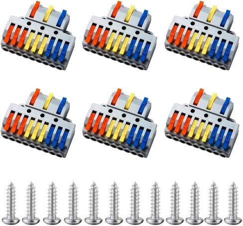موصلات صامولة سلك الرافعة، وصلات الدائرة المضمنة، موصل كابل الأسلاك السريع، كتلة طرفية للموصل (3 في 6 خارج) in Kuwait