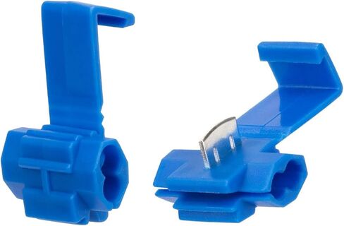 Quick Splice Wire Connector SQXBK 100PCS 22-18 AWG Red Self-Stripping Splice Connectors Inline, Double Run Solderless Crimp Wire Plug Connectors, Scotch Lock Splice Connector in Saudi Arabia