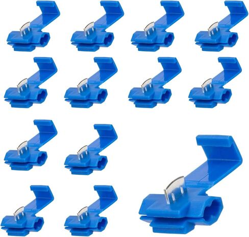 Quick Splice Wire Connector SQXBK 100PCS 22-18 AWG Red Self-Stripping Splice Connectors Inline, Double Run Solderless Crimp Wire Plug Connectors, Scotch Lock Splice Connector in Saudi Arabia