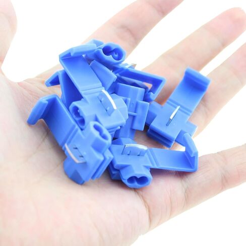 Quick Splice Wire Connector SQXBK 100PCS 22-18 AWG Red Self-Stripping Splice Connectors Inline, Double Run Solderless Crimp Wire Plug Connectors, Scotch Lock Splice Connector in Saudi Arabia