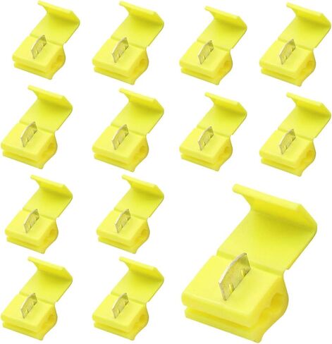 Quick Splice Wire Connector SQXBK 100PCS 22-18 AWG Red Self-Stripping Splice Connectors Inline, Double Run Solderless Crimp Wire Plug Connectors, Scotch Lock Splice Connector in Saudi Arabia