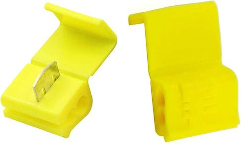 Quick Splice Wire Connector SQXBK 100PCS 22-18 AWG Red Self-Stripping Splice Connectors Inline, Double Run Solderless Crimp Wire Plug Connectors, Scotch Lock Splice Connector in Saudi Arabia