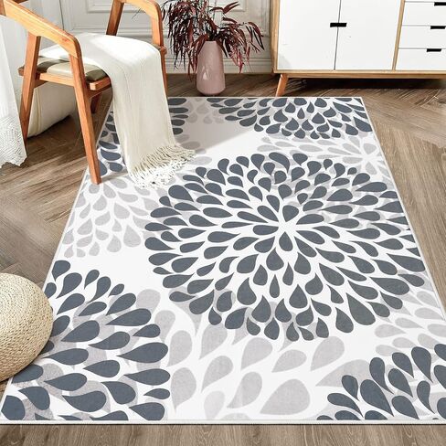 Washable Entryway Rugs Indoor - 2x3 Small Non-Slip Kitchen Rugs for Bedroom Botanical Print Floor Doormat for Bathroom Laundry Room Living Room Kids Room Multi Color in Saudi Arabia