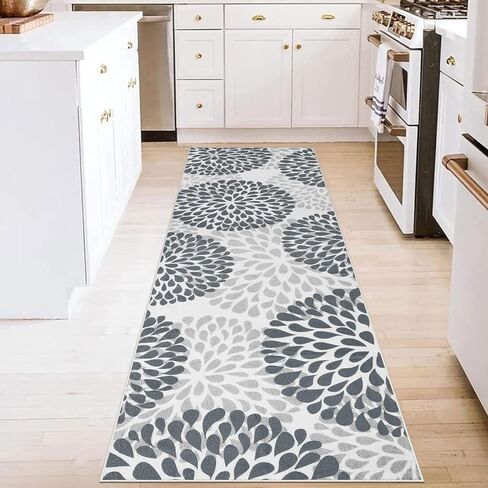 Washable Entryway Rugs Indoor - 2x3 Small Non-Slip Kitchen Rugs for Bedroom Botanical Print Floor Doormat for Bathroom Laundry Room Living Room Kids Room Multi Color in Saudi Arabia