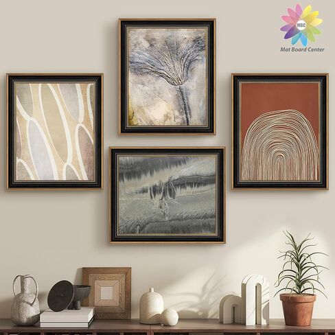MBC MAT BOARD CENTER, 8x12 Ornate Picture Frame Without Mat to Display 8x12 Photo/Print, Tempered Glass Wall Mounting (Ornate Gold/Black) in Saudi Arabia