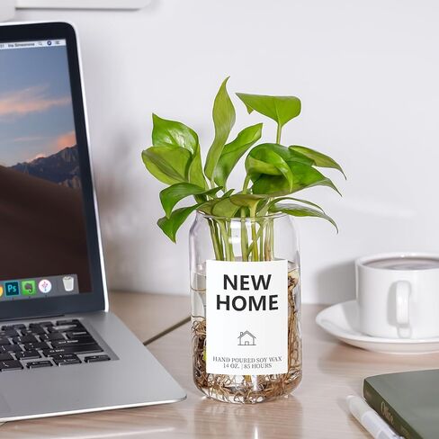 هدايا هووسورمينغ شمعة المنزل الجديد أفكار هدية المنزل الجديد لأصحاب المنزل الأصدقاء هدايا المنزل الاحترار هدية ملكية جديدة للنساء هدايا شقة جديدة هدايا المنزل الأول شمعة شمع الصويا الخزامى 14oz in Kuwait