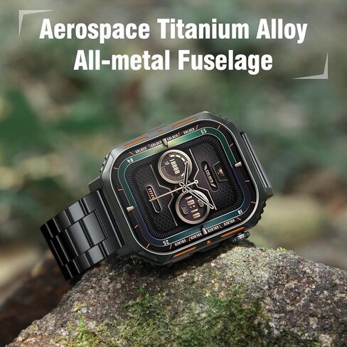 ساعة ذكية، ساعة لياقة بدنية مقاس 2.02 بوصة (الرد/إجراء مكالمة)، مراقب معدل نبضات القلب أثناء النوم، مقاومة للماء 5ATM، أكثر من 100 وضع رياضي لتتبع الأنشطة متوافقة مع Android iOS (سوار ساعة فولاذي) in Kuwait