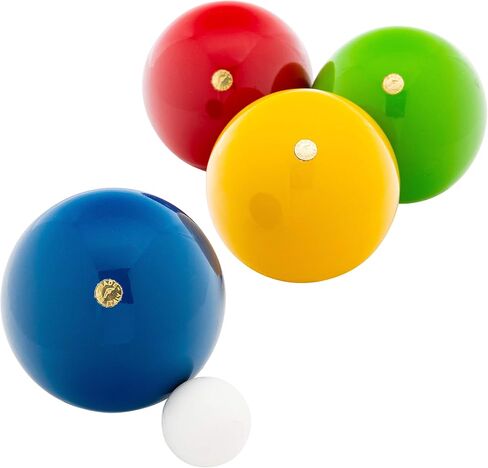 Franklin Sports Bocce Ball Set — 8 Wooden Bocce Balls and 1 Pallino — Beach, Backyard Lawn or Outdoor Party Game - Made in Italy in Saudi Arabia