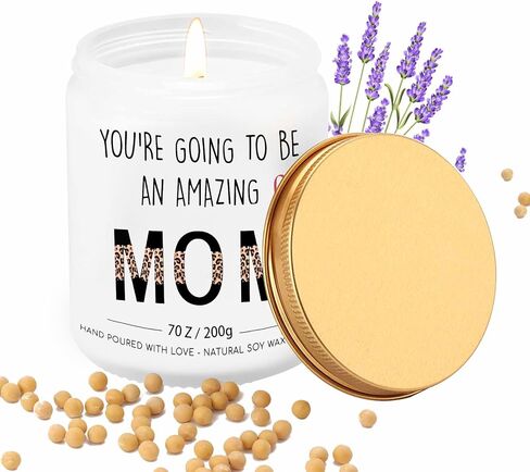 New Mom Gifts for Pregnant Women, Pregnancy Gift for Expecting Mom, 1st Mothers Day Gift for Mommy to Be, Maternity Gifts for First Time Moms Pregnant Friend Wife Daughter, Lavender Scented Candle 7oz in Saudi Arabia