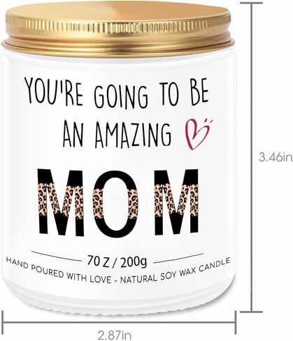 New Mom Gifts for Pregnant Women, Pregnancy Gift for Expecting Mom, 1st Mothers Day Gift for Mommy to Be, Maternity Gifts for First Time Moms Pregnant Friend Wife Daughter, Lavender Scented Candle 7oz in Saudi Arabia