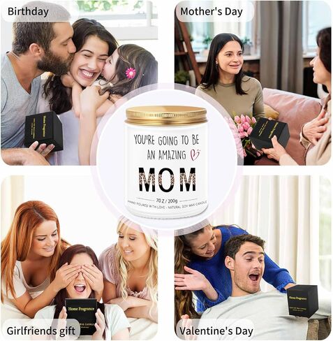 New Mom Gifts for Pregnant Women, Pregnancy Gift for Expecting Mom, 1st Mothers Day Gift for Mommy to Be, Maternity Gifts for First Time Moms Pregnant Friend Wife Daughter, Lavender Scented Candle 7oz in Saudi Arabia