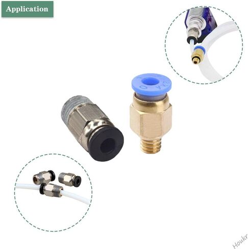 PC4-M10 تركيب هوائي مستقيم دفع للتوصيل + موصل PC4-M6 سريع التركيب لطابعة Bowden Extruder ثلاثية الأبعاد E3D-V6 طويلة المسافة (عبوة من 20 قطعة) in Kuwait