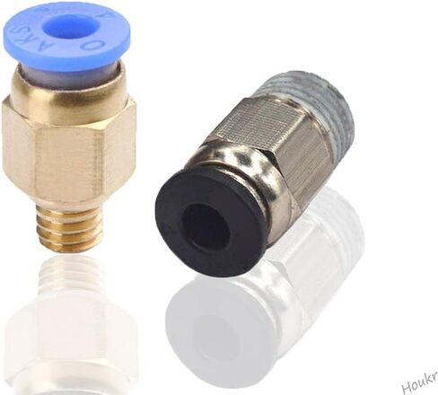 PC4-M10 تركيب هوائي مستقيم دفع للتوصيل + موصل PC4-M6 سريع التركيب لطابعة Bowden Extruder ثلاثية الأبعاد E3D-V6 طويلة المسافة (عبوة من 20 قطعة) in Kuwait