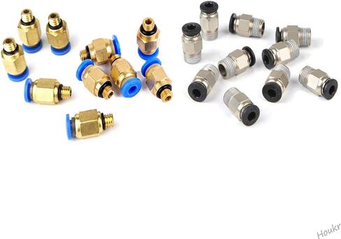 PC4-M10 تركيب هوائي مستقيم دفع للتوصيل + موصل PC4-M6 سريع التركيب لطابعة Bowden Extruder ثلاثية الأبعاد E3D-V6 طويلة المسافة (عبوة من 20 قطعة) in Kuwait