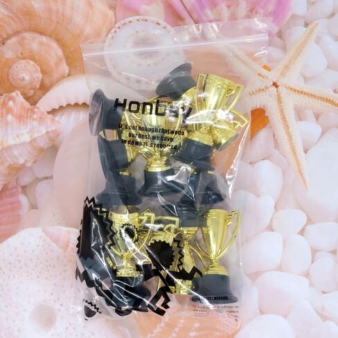 Honbay 12PCS Plastic Gold Mini Trophies Sports Award Trophy Cups for Home School Competition or Sports Party Favor Prop in Saudi Arabia