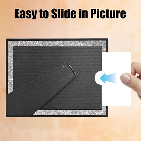 4x6 Picture Frames Set of 2, Glitter Glass Photo Frame for Tabletop Display, Gifts Picture Frame, Horizontally or Vertically in Saudi Arabia