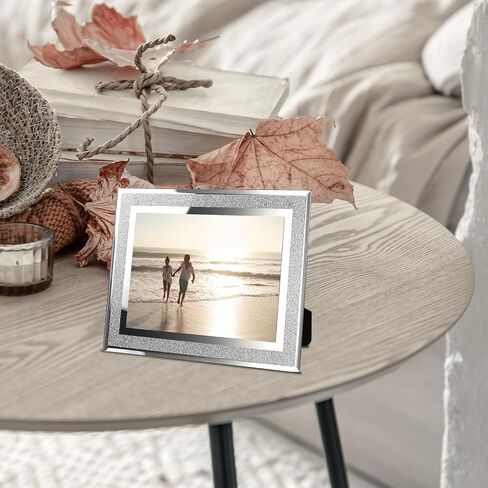4x6 Picture Frames Set of 2, Glitter Glass Photo Frame for Tabletop Display, Gifts Picture Frame, Horizontally or Vertically in Saudi Arabia