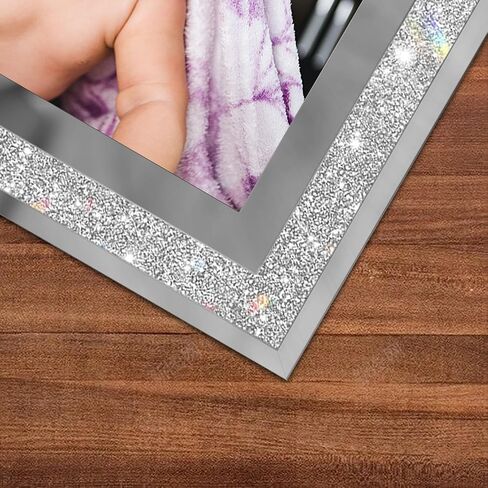 4x6 Picture Frames Set of 2, Glitter Glass Photo Frame for Tabletop Display, Gifts Picture Frame, Horizontally or Vertically in Saudi Arabia