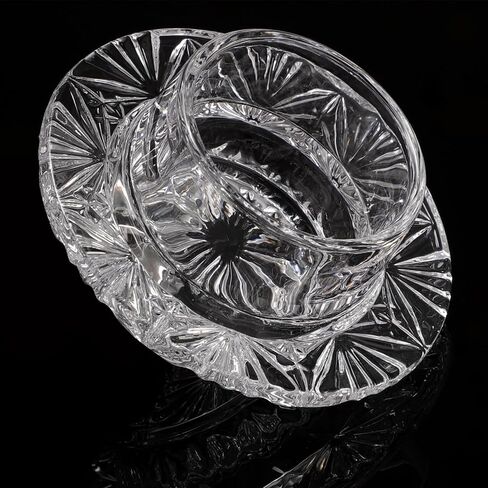 حزمة من طبقين زبدة زجاجيين صغيرين مع غطاء من JUXYES، غطاء زبدة صغير مستدير من الكريستال الشفاف مع غطاء، حافظة زبدة كريستال مزخرفة على سطح الطاولة مع غطاء قبة، أطباق زبدة صغيرة مغطاة بقبة in Kuwait