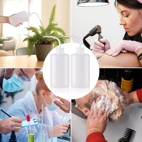 6 قطع 16 أوقية زجاجة غسيل الوشم ضغط، 500 مل LDPE البلاستيك ضغط مختبر غسل زجاجة، زجاجة ماء لاش، لوازم الوشم in Saudi Arabia