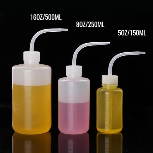 6 قطع 16 أوقية زجاجة غسيل الوشم ضغط، 500 مل LDPE البلاستيك ضغط مختبر غسل زجاجة، زجاجة ماء لاش، لوازم الوشم in Saudi Arabia
